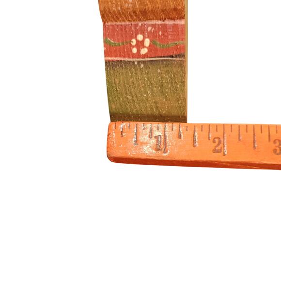 Handmade Christmas Wooden Santas Hand Painted 2 Unique, One of a Kind pieces - Picture 6 of 12